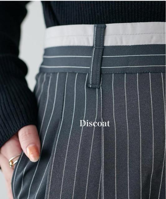 新品 Discoat★ 2タック配色パンツ < 女性ファッション  新品 Discoat★ 2タック配色パンツ < 女性ファッションの