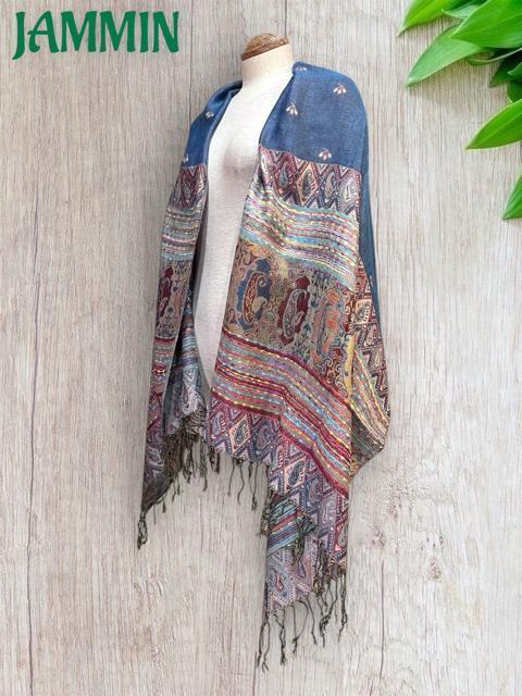 ペーズリー柄ストール 男女兼用 エスニック ストール アジアン ヒッピー < 女性ファッション ペーズリー柄ストール 男女兼用 エスニック ストール アジアン ヒッピー < 女性ファッションの