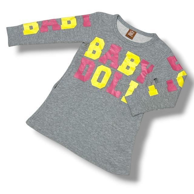 【BABYDOLL/100】ロゴプリント入☆グレースウェットチュニワンピ < ブランド 【BABYDOLL/100】ロゴプリント入☆グレースウェットチュニワンピ < ブランドの
