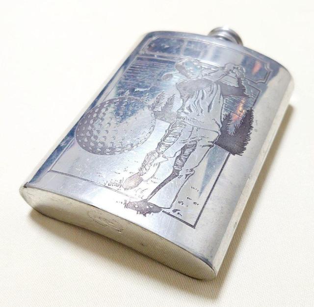 イギリス製 PEWTER ゴルフ スキットル ウィスキーボトル 年代物 < インテリア/ライフ イギリス製 PEWTER ゴルフ スキットル ウィスキーボトル 年代物 < インテリア/ライフの