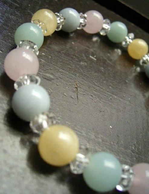 ローズクォーツxエンジェライトxアマゾナイトxアラゴナイト < 女性アクセサリー/時計 ローズクォーツxエンジェライトxアマゾナイトxアラゴナイト < 女性アクセサリー/時計の