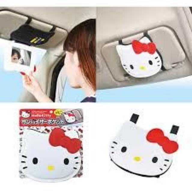 《New》キティちゃん★ミラー求Eカードや駐車券をスッキリ収納*サンバイザーポケット < 自動車/バイク 《New》キティちゃん★ミラー求Eカードや駐車券をスッキリ収納*サンバイザーポケット < 自動車/バイク