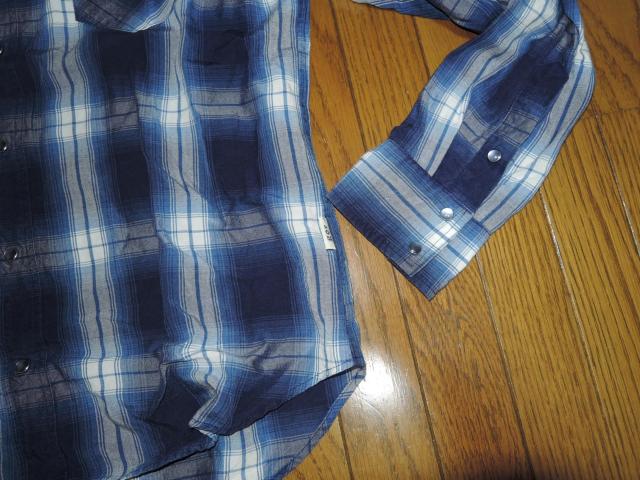 美中古 M THANK YOU FRIENDS GOE エム ウエスタン チェックシャツ L 青系 ★ 星柄 長袖シャツ TMT < ブランド 美中古 M THANK YOU FRIENDS GOE エム ウエスタン チェックシャツ L 青系 ★ 星柄 長袖シャツ TMT < ブランドの