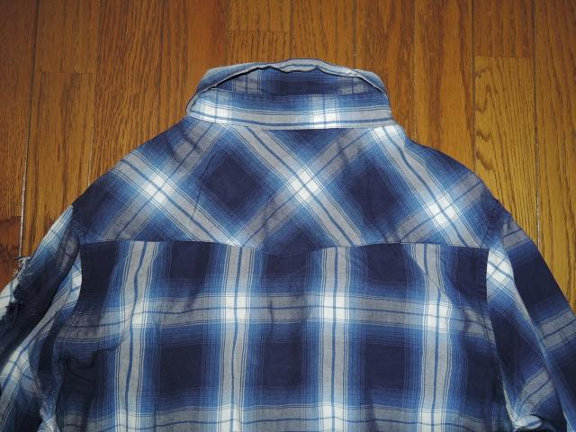 美中古 M THANK YOU FRIENDS GOE エム ウエスタン チェックシャツ L 青系 ★ 星柄 長袖シャツ TMT < ブランド 美中古 M THANK YOU FRIENDS GOE エム ウエスタン チェックシャツ L 青系 ★ 星柄 長袖シャツ TMT < ブランドの