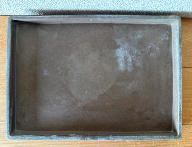 落款盆栽鉢 中型 長辺 約24.5cm 四角鉢 泥物 現品 中古鉢陶器製長方形 < ペット/手芸/園芸  落款盆栽鉢 中型 長辺 約24.5cm 四角鉢 泥物 現品 中古鉢陶器製長方形 < ペット/手芸/園芸の