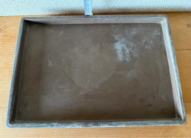 落款盆栽鉢 中型 長辺 約24.5cm 四角鉢 泥物 現品 中古鉢陶器製長方形 < ペット/手芸/園芸  落款盆栽鉢 中型 長辺 約24.5cm 四角鉢 泥物 現品 中古鉢陶器製長方形 < ペット/手芸/園芸の