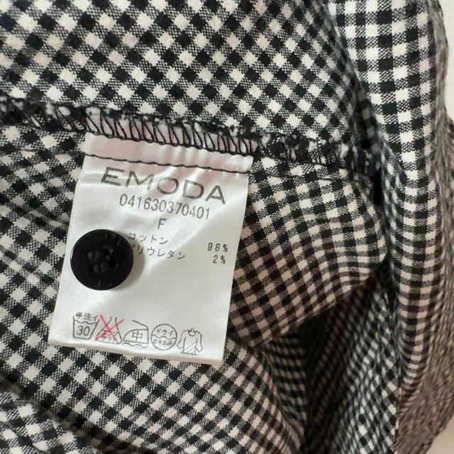 ◆EMODA/エモダ◆お腹開きミニワンピース★ギンガムチェック柄F*リボン♪秋コーデ美品 < ブランド  ◆EMODA/エモダ◆お腹開きミニワンピース★ギンガムチェック柄F*リボン♪秋コーデ美品 < ブランドの