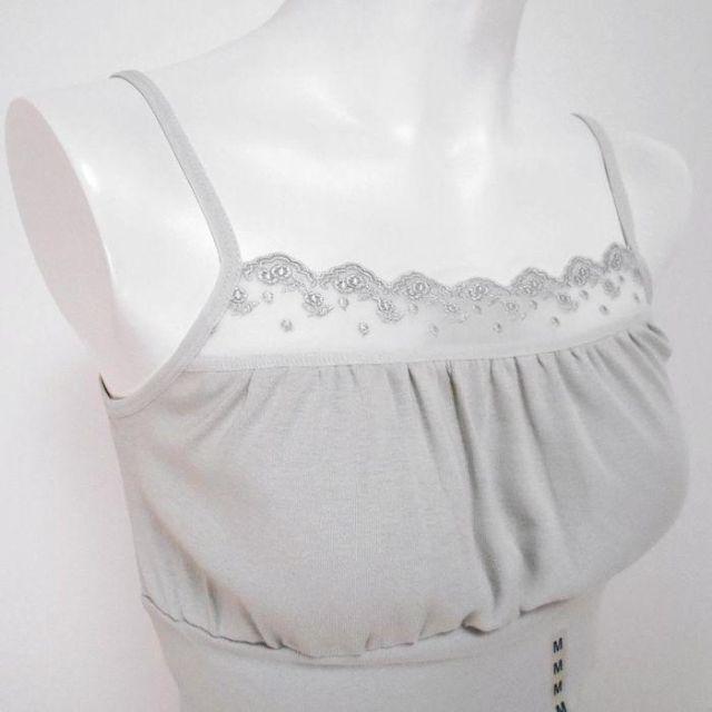 胸元切り替え&レース付き キャミソール < 女性ファッション  胸元切り替え&レース付き キャミソール < 女性ファッションの