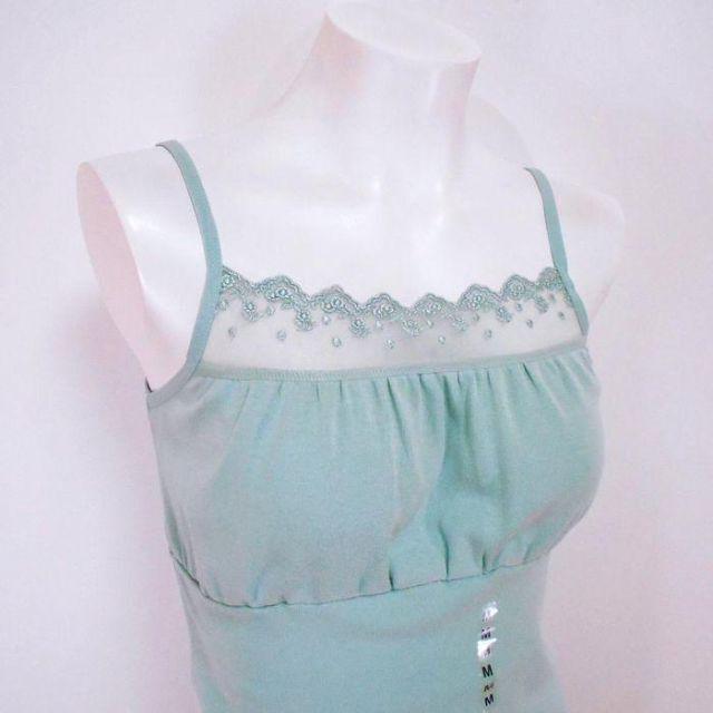 胸元切り替え&レース付き キャミソール < 女性ファッション  胸元切り替え&レース付き キャミソール < 女性ファッションの