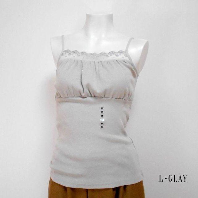 胸元切り替え&レース付き キャミソール < 女性ファッション  胸元切り替え&レース付き キャミソール < 女性ファッションの