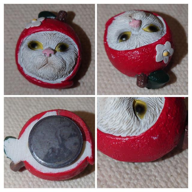 かわいい猫雑貨 立体 猫顔マグネット フルーツ猫 キモカワ 被りもの猫 3個セット < インテリア/ライフ  かわいい猫雑貨 立体 猫顔マグネット フルーツ猫 キモカワ 被りもの猫 3個セット < インテリア/ライフの