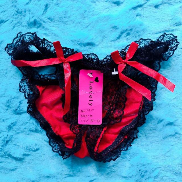 激エロカワッ。。サテンリボン&肌魅せッ。。透けメッシュ×レースフリルパンティー。。。ショーツ。。。レッド。。。 < 女性ファッション  激エロカワッ。。サテンリボン&肌魅せッ。。透けメッシュ×レースフリルパンティー。。。ショーツ。。。レッド。。。  < 女性ファッションの
