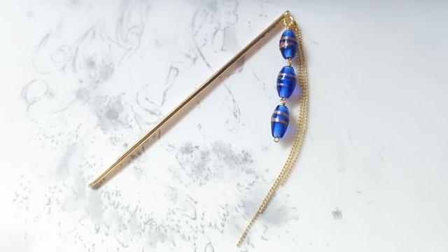 *青ガラスのかんざし*21073 < 女性ファッション  *青ガラスのかんざし*21073 < 女性ファッションの