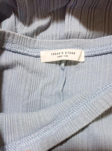 フリークスストア セットアップリブステッチワンピース+ショートトップス ライトブルー サイズフリー  アレンジ自在 着回し抜群 < ブランド  フリークスストア セットアップリブステッチワンピース+ショートトップス ライトブルー サイズフリー  アレンジ自在 着回し抜群 < ブランドの