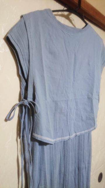 フリークスストア セットアップリブステッチワンピース+ショートトップス ライトブルー サイズフリー  アレンジ自在 着回し抜群 < ブランド  フリークスストア セットアップリブステッチワンピース+ショートトップス ライトブルー サイズフリー  アレンジ自在 着回し抜群 < ブランドの