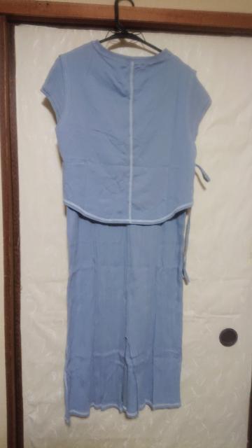 フリークスストア セットアップリブステッチワンピース+ショートトップス ライトブルー サイズフリー  アレンジ自在 着回し抜群 < ブランド  フリークスストア セットアップリブステッチワンピース+ショートトップス ライトブルー サイズフリー  アレンジ自在 着回し抜群 < ブランドの