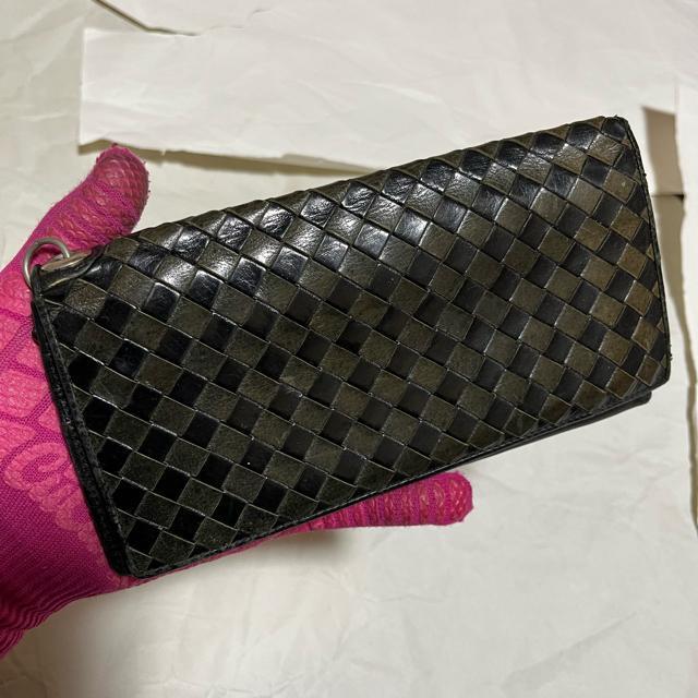 【COMME CA MEN / コムサメン】 本革 編み込み 二つ折り 長財布 < ブランド 【COMME CA MEN / コムサメン】 本革 編み込み 二つ折り 長財布 < ブランドの