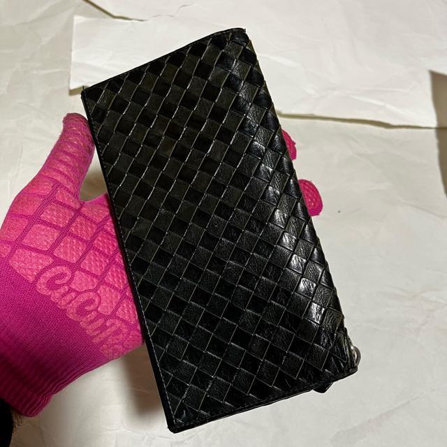 【COMME CA MEN / コムサメン】 本革 編み込み 二つ折り 長財布 < ブランド 【COMME CA MEN / コムサメン】 本革 編み込み 二つ折り 長財布 < ブランドの