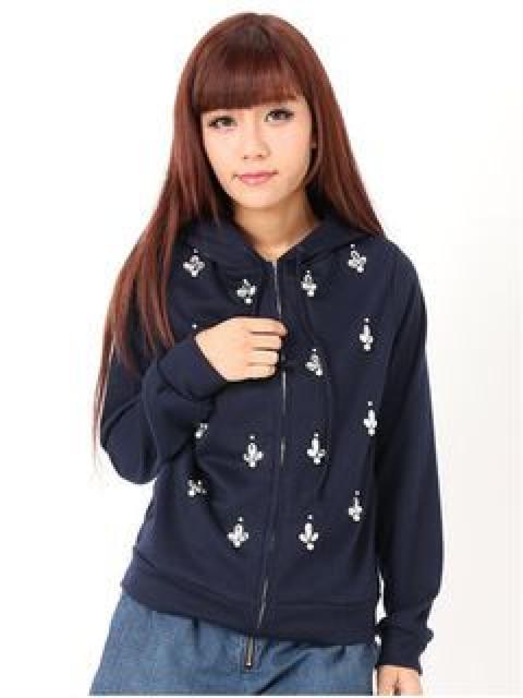 【CECIL McBEE/セシルマクビー】ビシュー装飾★パーカージャケット<ブラックM> < ブランド  【CECIL McBEE/セシルマクビー】ビシュー装飾★パーカージャケット<ブラックM>  < ブランドの