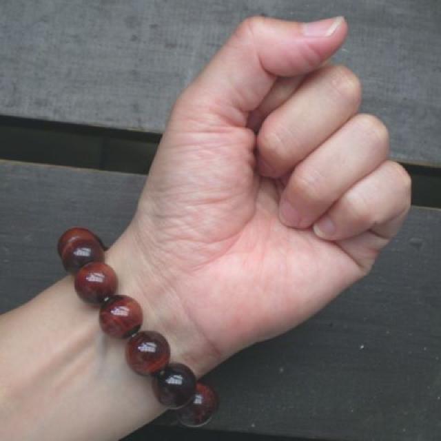 14ミリ玉 レッドタイガーアイブレスレット < 女性アクセサリー/時計 14ミリ玉 レッドタイガーアイブレスレット < 女性アクセサリー/時計の