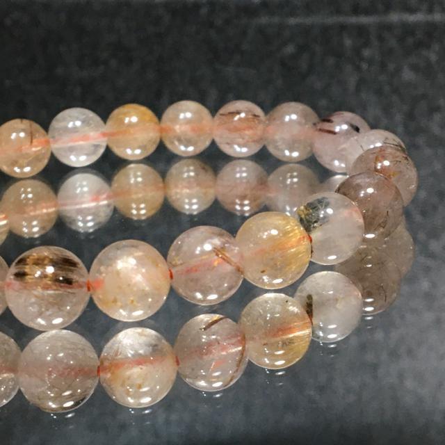 《No.224》天然石ミックスルチルクォーツ < 女性アクセサリー/時計  《No.224》天然石ミックスルチルクォーツ < 女性アクセサリー/時計の