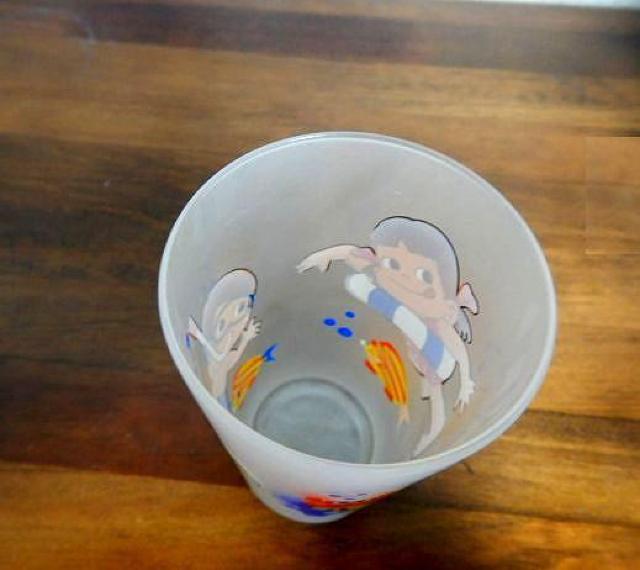 ◆ペコちゃん グラス 昭和レトロ 中古品 < インテリア/ライフ  ◆ペコちゃん グラス 昭和レトロ 中古品 < インテリア/ライフの