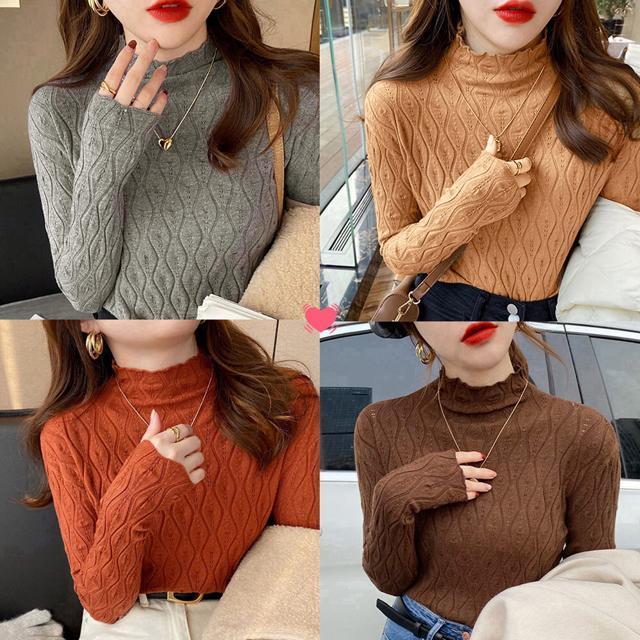 送料無料 新品 ニットトップス 秋冬プチハイネック 長袖 < 女性ファッション  送料無料 新品 ニットトップス 秋冬プチハイネック 長袖 < 女性ファッションの