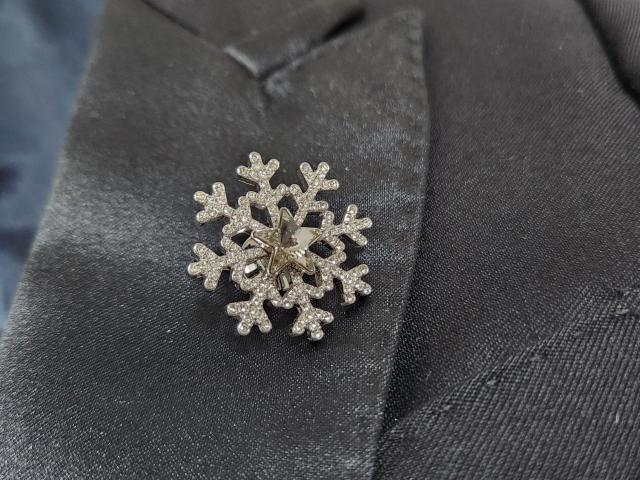 正規未 レア スワロフスキー スノーフレーク ピンブローチ ビジュー石×クリスタル 雪の結晶×星 付属有 ラージL ラグジュアリー < ブランド  正規未 レア スワロフスキー スノーフレーク ピンブローチ ビジュー石×クリスタル 雪の結晶×星 付属有 ラージL ラグジュアリー < ブランドの