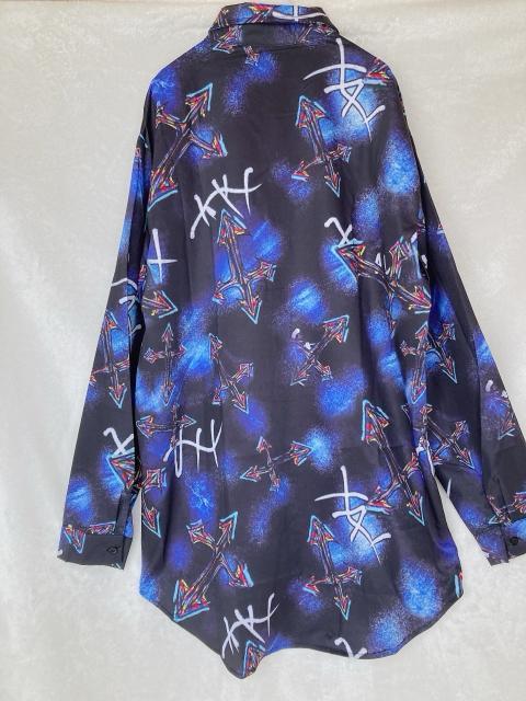 NieR CLOTHING グラフィックデザイン 長袖 ロング シャツ ブラウス N2m < 女性ファッション  NieR CLOTHING グラフィックデザイン 長袖 ロング シャツ ブラウス N2m < 女性ファッションの
