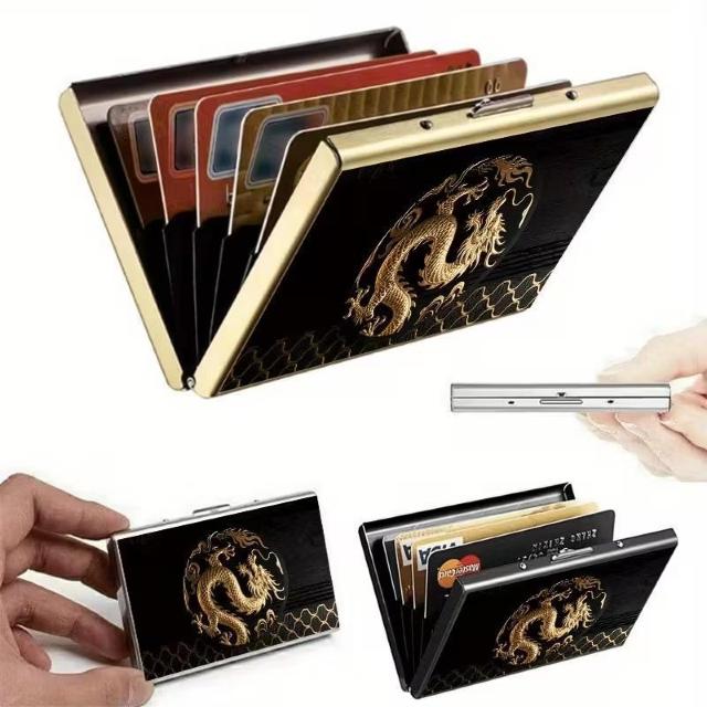 爆ヤス価格価格1090円★ドラゴンと雲のパターンの高級ステンレススチールRFID防盗カードホルダー(男性用)ゴールデン < 男性ファッション 爆ヤス価格価格1090円★ドラゴンと雲のパターンの高級ステンレススチールRFID防盗カードホルダー(男性用)ゴールデン < 男性ファッションの