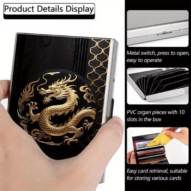 爆ヤス価格価格1090円★ドラゴンと雲のパターンの高級ステンレススチールRFID防盗カードホルダー(男性用)ゴールデン < 男性ファッション 爆ヤス価格価格1090円★ドラゴンと雲のパターンの高級ステンレススチールRFID防盗カードホルダー(男性用)ゴールデン < 男性ファッションの