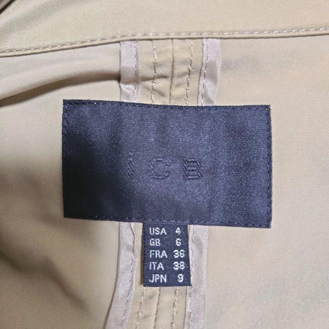 iCB 美品 ナイロン トレンチコート ベージュ ベルト付 < ブランド iCB 美品 ナイロン トレンチコート ベージュ ベルト付 < ブランドの