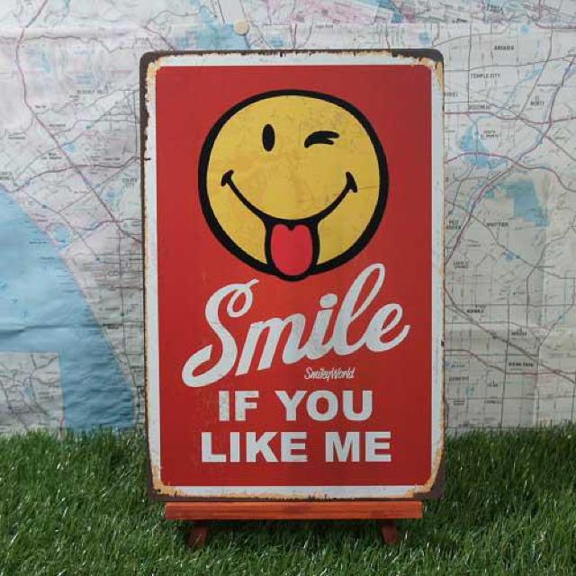 新品【ブリキ看板】Smiley/スマイリー If You Like Me < ホビー  新品【ブリキ看板】Smiley/スマイリー If You Like Me  < ホビーの