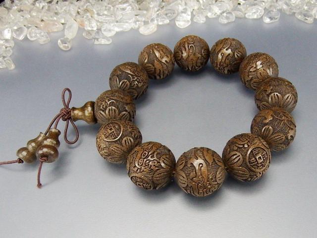 金銭ヒキュウ精工彫り陰沈木木製数珠20mmブレスレット石街 < 男性アクセサリー/時計  金銭ヒキュウ精工彫り陰沈木木製数珠20mmブレスレット石街 < 男性アクセサリー/時計の