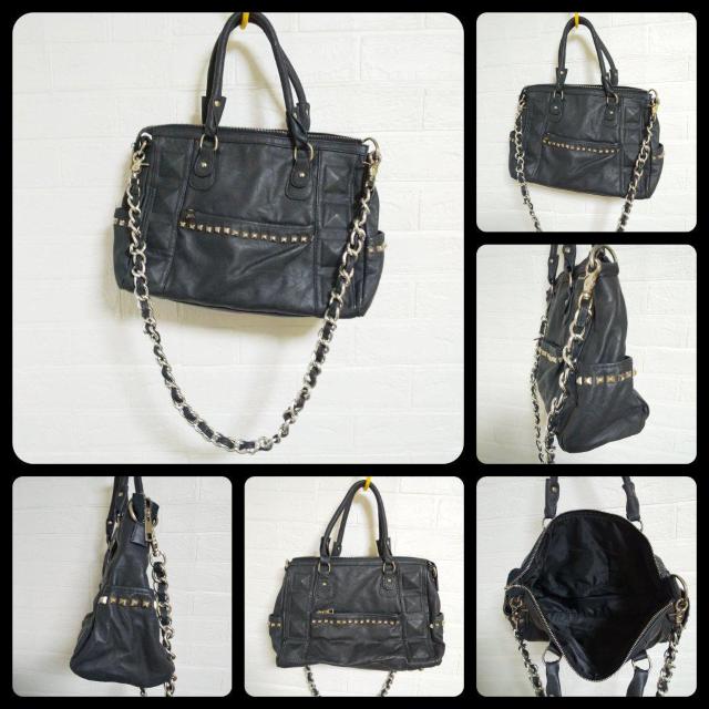 レア【Twisty】PUNK-ROCK鋲スタッズ付きbag&ASH&DIAMONDSブレス(新品) < 女性ファッション  レア【Twisty】PUNK-ROCK鋲スタッズ付きbag&ASH&DIAMONDSブレス(新品) < 女性ファッションの