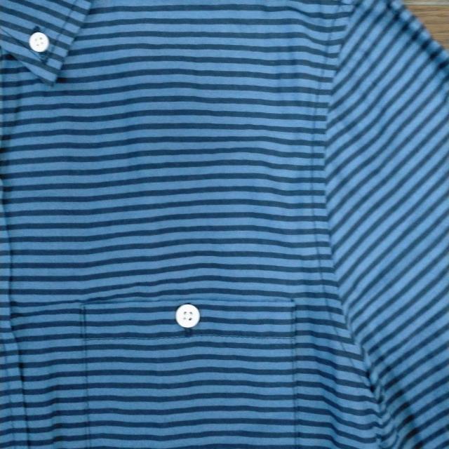 TOPMAN メンズ半袖シャツ ストライプ ボタンダウン < 男性ファッション  TOPMAN メンズ半袖シャツ ストライプ ボタンダウン < 男性ファッションの