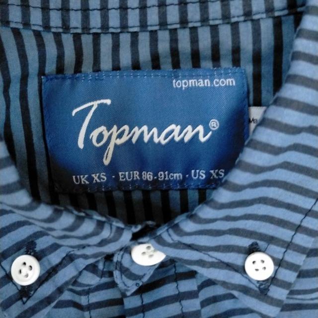 TOPMAN メンズ半袖シャツ ストライプ ボタンダウン < 男性ファッション  TOPMAN メンズ半袖シャツ ストライプ ボタンダウン < 男性ファッションの