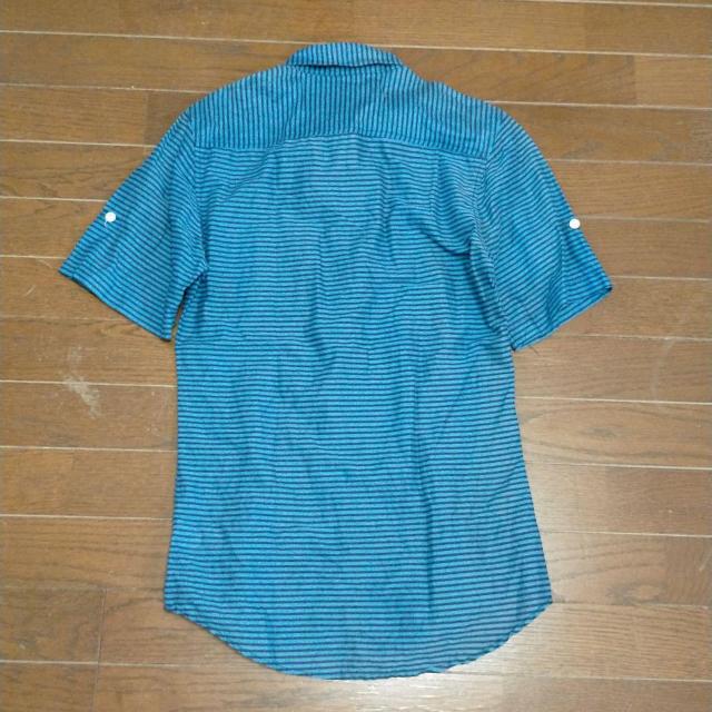 TOPMAN メンズ半袖シャツ ストライプ ボタンダウン < 男性ファッション  TOPMAN メンズ半袖シャツ ストライプ ボタンダウン < 男性ファッションの