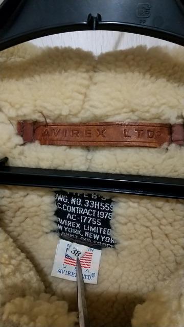 AVIREX vW B-3 TCY38@č@艿175~  uh 