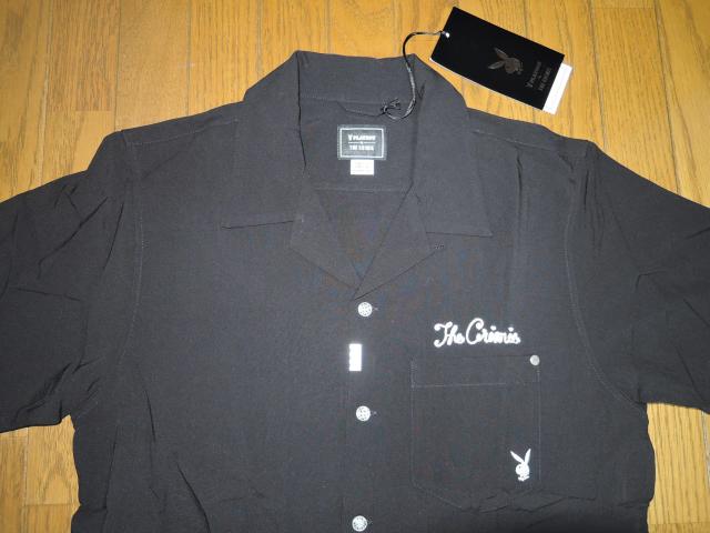 新品 THE CRIMIE クライミー × PLAYBOY プレーボーイ ガールフォトプリント 開襟 半袖シャツ S 黒 レーヨン < ブランド  新品 THE CRIMIE クライミー × PLAYBOY プレーボーイ ガールフォトプリント 開襟 半袖シャツ S 黒 レーヨン < ブランドの
