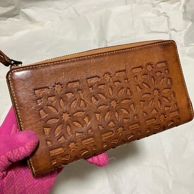 【genten / ゲンテン】 カットワーク / L字ファスナー レザー 長財布 < ブランド 【genten / ゲンテン】 カットワーク / L字ファスナー レザー 長財布 < ブランドの