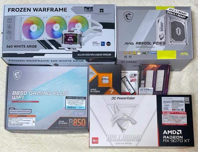 yViQ[~OPCzRyzen7 9800X3D RX9070XT 32GB SSD1TB 850W