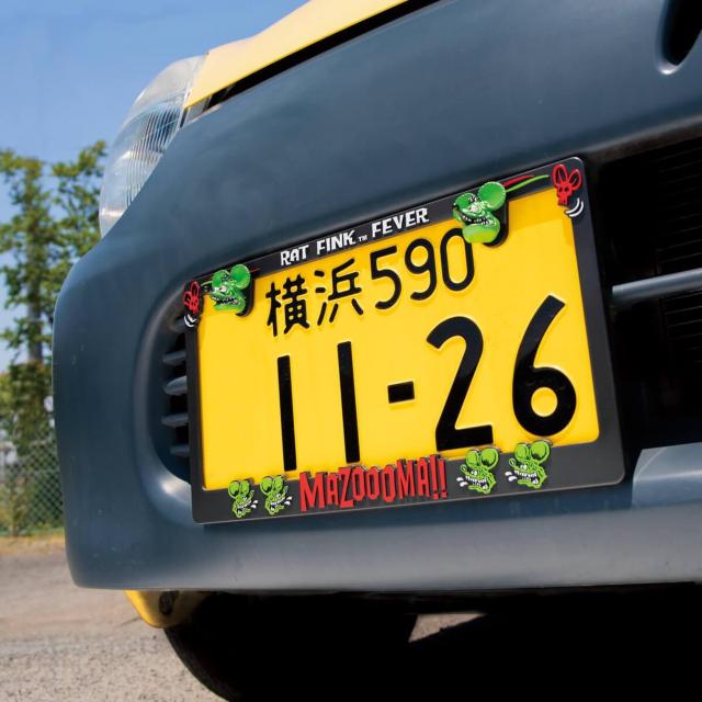 匿名配送 Raised Rat Fink Face ロゴ ライセンスフレーム 2枚セット ムーンアイズ ナンバーフレーム プレート < 自動車/バイク 匿名配送 Raised Rat Fink Face ロゴ ライセンスフレーム 2枚セット ムーンアイズ ナンバーフレーム プレート < 自動車/バイク