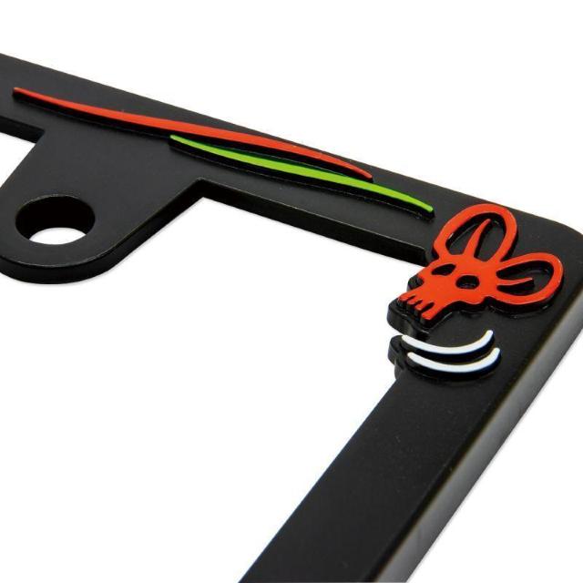 匿名配送 Raised Rat Fink Face ロゴ ライセンスフレーム 2枚セット ムーンアイズ ナンバーフレーム プレート < 自動車/バイク 匿名配送 Raised Rat Fink Face ロゴ ライセンスフレーム 2枚セット ムーンアイズ ナンバーフレーム プレート < 自動車/バイク