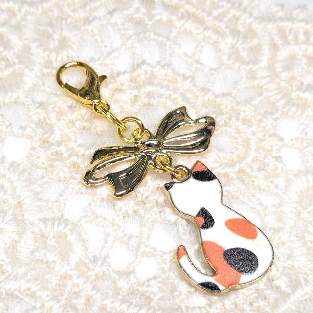 ハンドメイド☆ファスナーチャーム☆ねこちゃん☆三毛 < 女性ファッション  ハンドメイド☆ファスナーチャーム☆ねこちゃん☆三毛  < 女性ファッションの