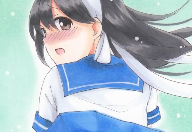 自作イラスト 艦これ 潮 突風 パンチラ < アニメ/コミック/キャラクター  自作イラスト 艦これ 潮 突風 パンチラ  < アニメ/コミック/キャラクターの