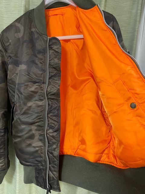 ALPHA INDUSTRIES �A���t�@�C���_�X�g���[�Y �J���� MA-1 �t���C�g�W���P�b�g �i�C�����W���P�b�g ���� �J�[�L �� �u�����h�� 