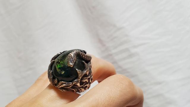 正規美 絶版 ガロア 禁断の果実 スネーク リング 11号 緑系 SV蛇 リフレクション石 アップル 指輪 1点物完全ハンドメイド < 男性アクセサリー/時計  正規美 絶版 ガロア 禁断の果実 スネーク リング 11号 緑系 SV蛇 リフレクション石 アップル 指輪 1点物完全ハンドメイド < 男性アクセサリー/時計の