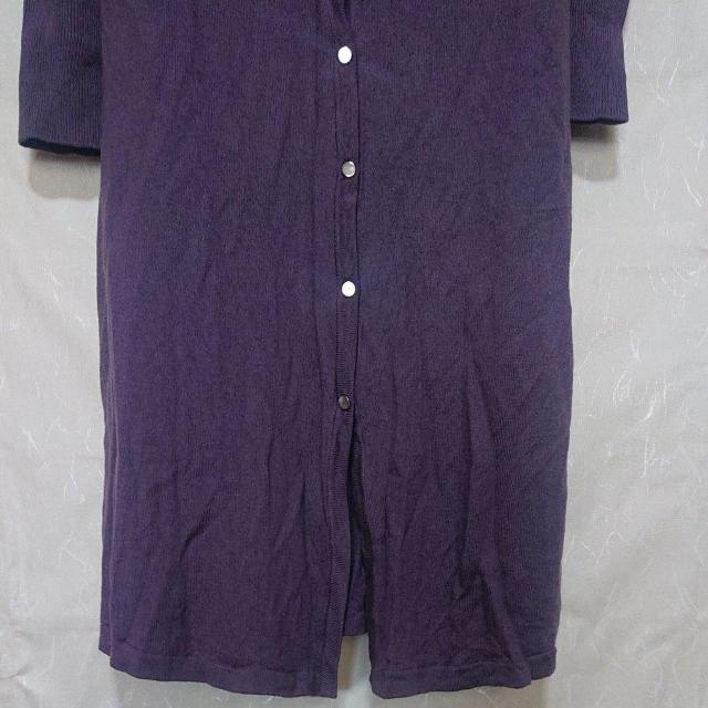 CREOLME クレオルム ROSE BUD ウール100% ロングカーディガン ロングニットワンピース ダークパープル < ブランド CREOLME クレオルム ROSE BUD ウール100% ロングカーディガン ロングニットワンピース ダークパープル < ブランドの