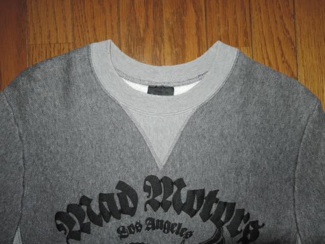 CRIMIE クライミー ダメージ加工 スウェット L 灰系 V字 SWEAT カットソー < ブランド  CRIMIE クライミー ダメージ加工 スウェット L 灰系 V字 SWEAT カットソー < ブランドの